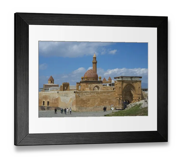 Framed Print : A historic building with a sandstone dome and minaret