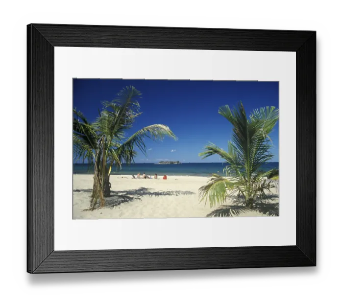 Framed Print : Palm beach near Kande on Lake Malawi Framed Print : Palm beach near Kande on Lake Malawi