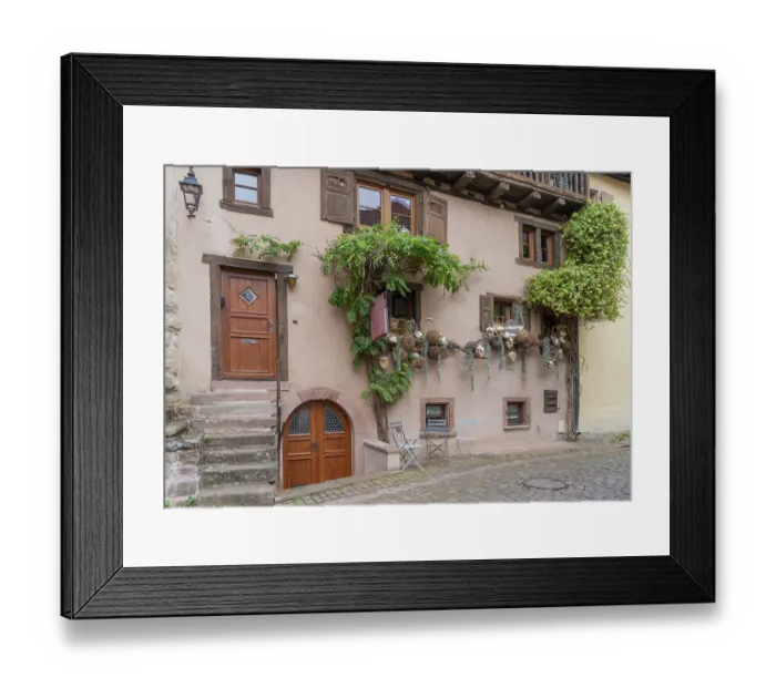 Framed Print : Historic house facade seen in Turckheim