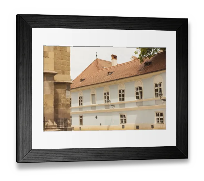 Framed Print : Historical centre of town Brasov in Romania