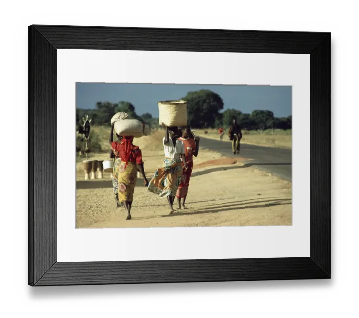Framed Print : Women with payloads, Malawi, Africa