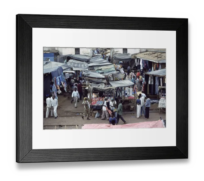 Framed Print : People, market, marketplace, Lilongwe