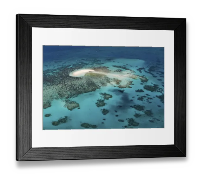 Framed Print : Aerial view of the Great Barrier Reef