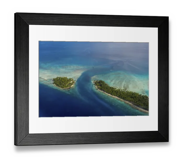 Framed Print : Aerial of Rangiroa, Tuamotu-Archipel Framed Print : Aerial of Rangiroa, Tuamotu-Archipel