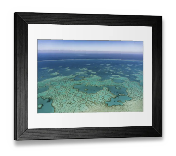 Framed Print : Structures in the Coral Reef, Outer Great Barrier Reef
