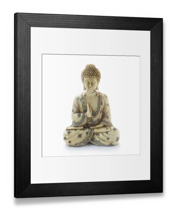 Framed Print : Food, Buddha Figure Isolated On White