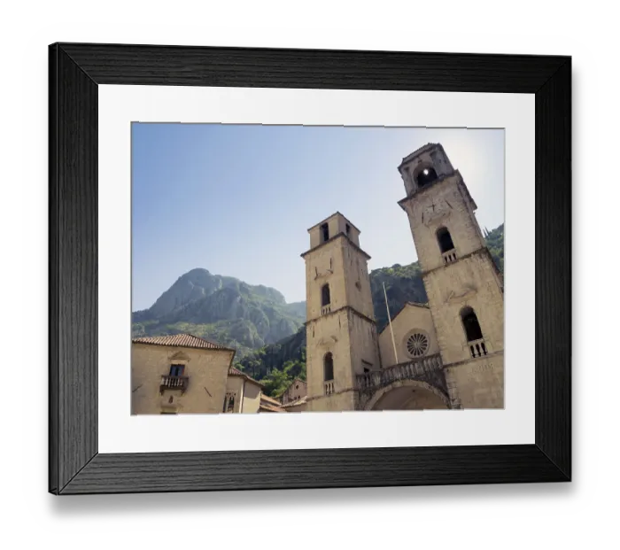 Framed Print : Medieval architecture of Kotor old city in Montenegro