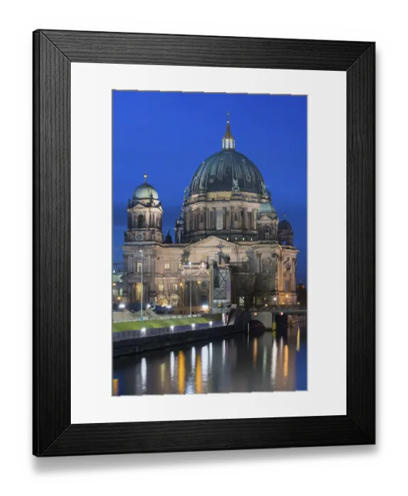 Framed Print : Twilight cityscape with famous Berliner Dom Cathedral