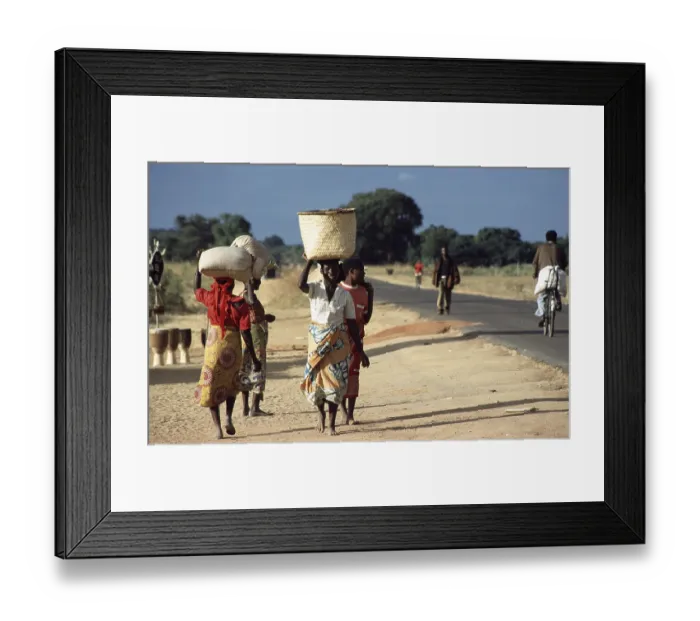 Framed Print : Women with payloads, Salima, Malawi Framed Print : Women with payloads, Salima, Malawi