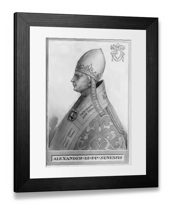 Framed Print : Pope Alexander III (born around 1100 or 1105 in Siena) Framed Print : Pope Alexander III (born around 1100 or 1105 in Siena)