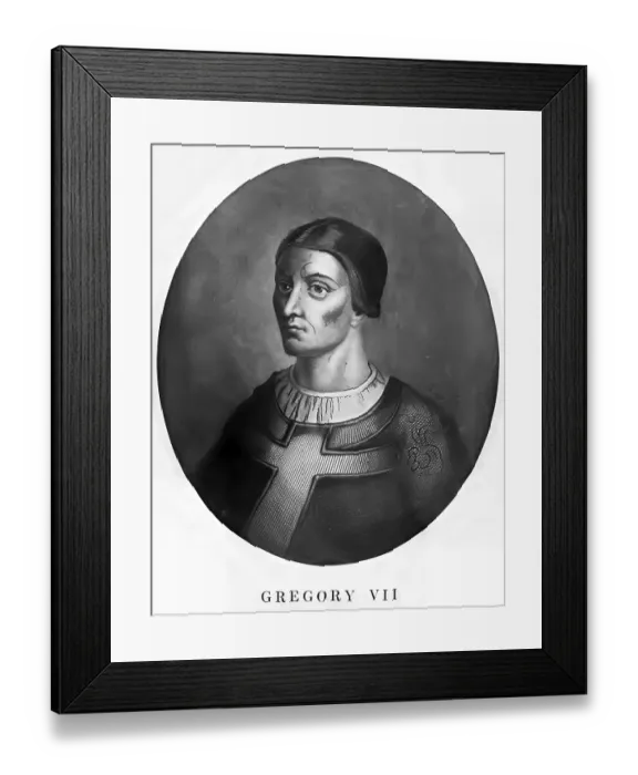 Framed Print : Gregory VII (born between 1025 and 1030 possibly in Sovana as Hildebrand (of Soana)