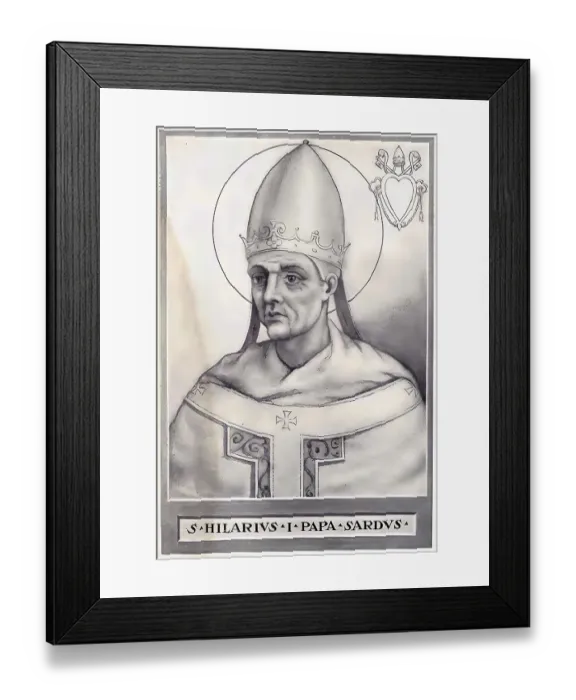 Framed Print : Saint Hilarius, also Hilarus (died 28 February (?) 468) was Pope from 461 to 468