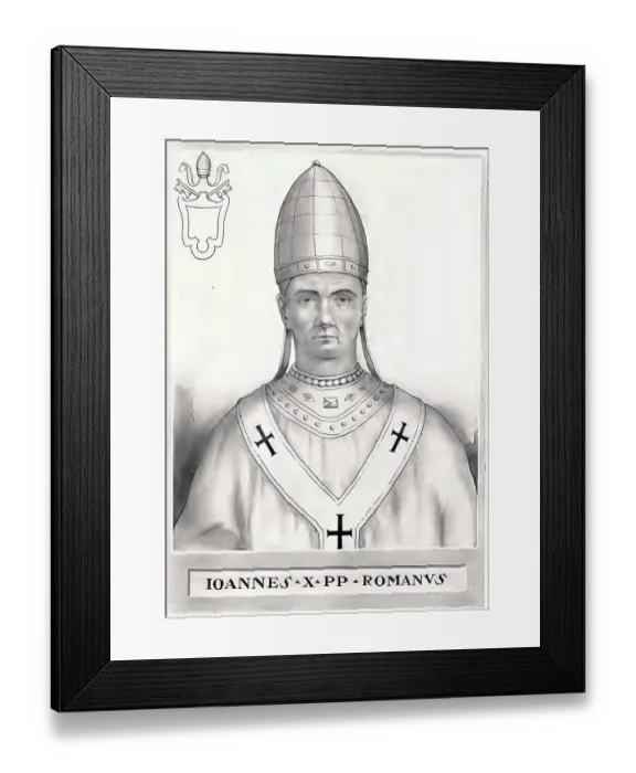 Framed Print : John X (born 860 in Tossignano near Imola)