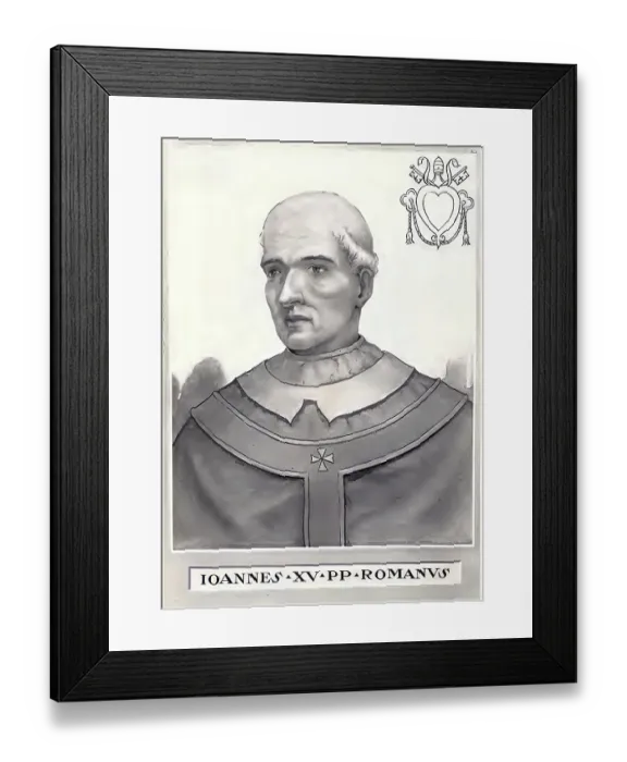 Framed Print : John XV (died March 996) was pope from 985 to 996 Framed Print : John XV (died March 996) was pope from 985 to 996