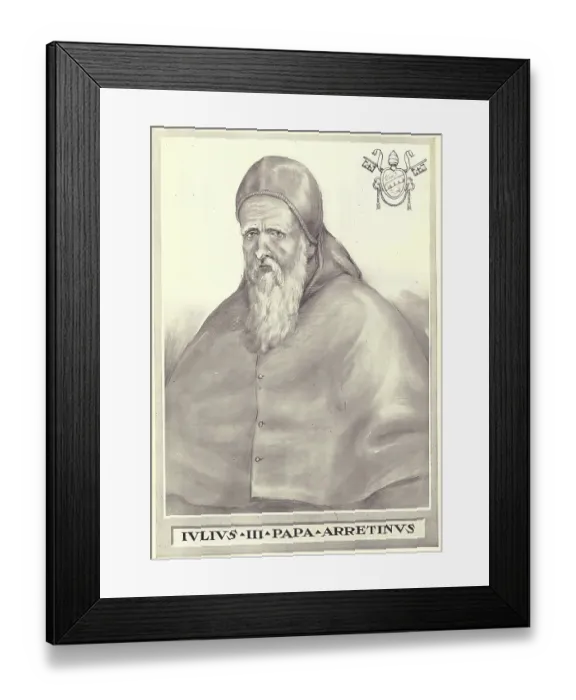 Framed Print : Julius III (born 10 September 1487 as Giovanni Maria Ciocchi Del Monte in Rome)