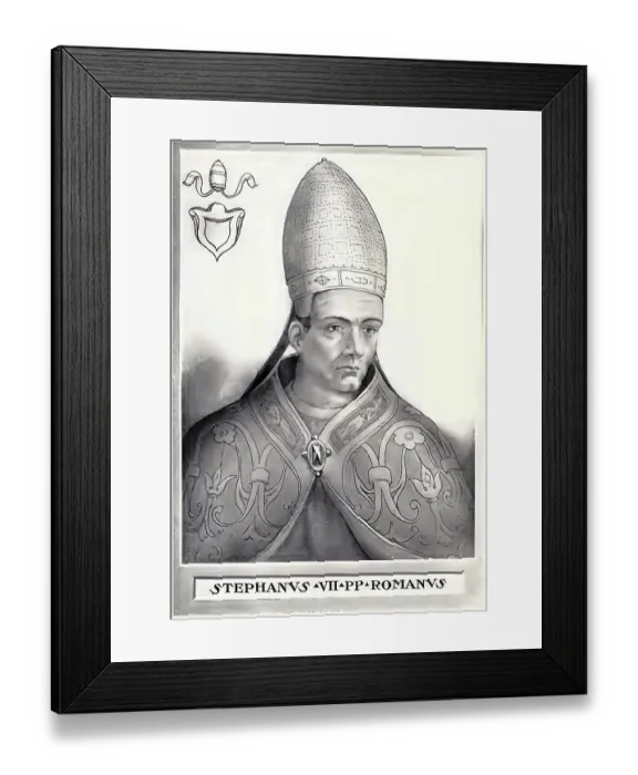 Framed Print : Stephen VI (VII) (d. 897) was pope from May 896 to July or August 897