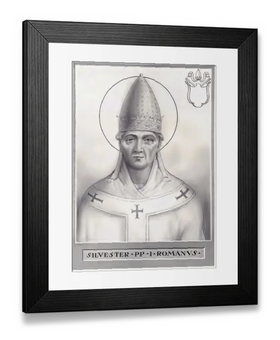 Framed Print : Silvester I (born in front of 284 in Rome)