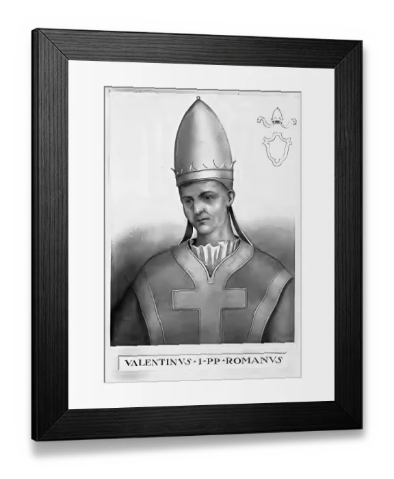Framed Print : Valentin (died 16 September 827) was briefly pope in 827