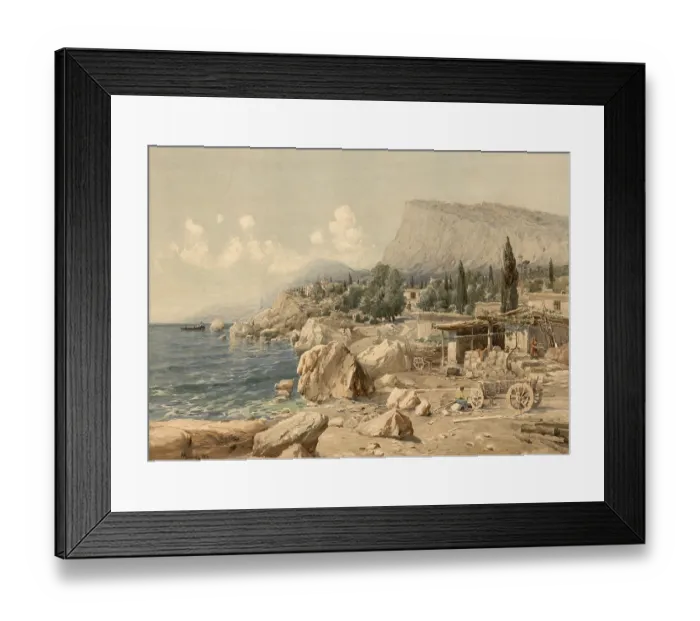 Framed Print : Black Sea coast, Crimean peninsula