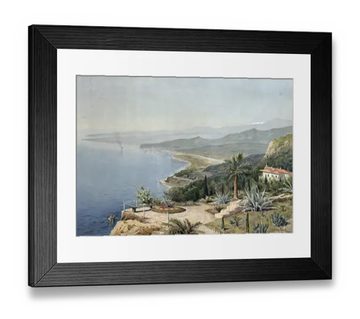Framed Print : Shores of the Black Sea, coast in Ukraine