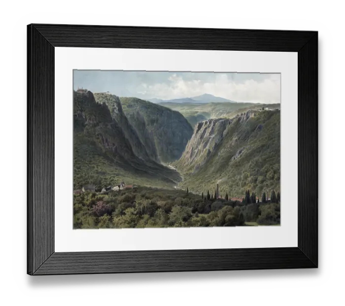 Framed Print : Landscape in the Harz Mountains
