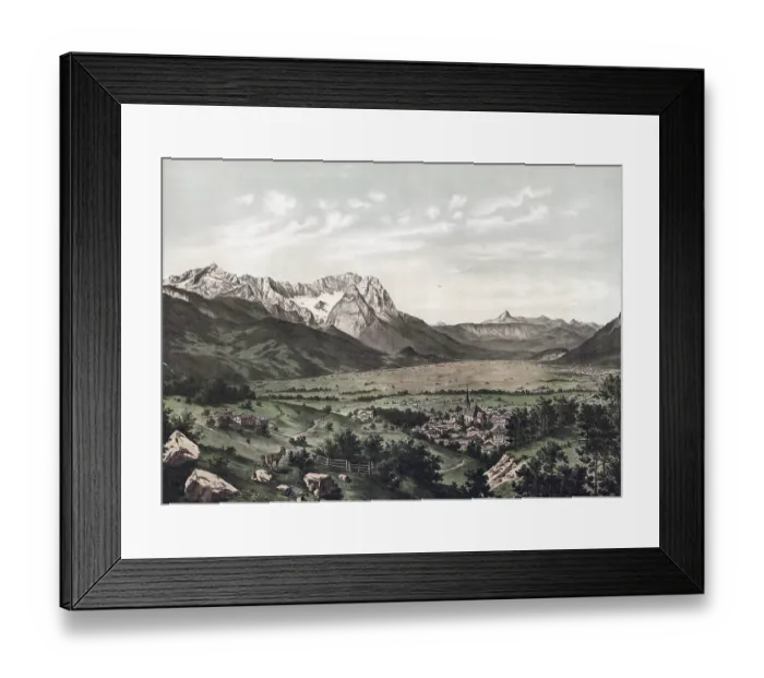 Framed Print : Wetterstein Mountains, Limestone Alps Framed Print : Wetterstein Mountains, Limestone Alps