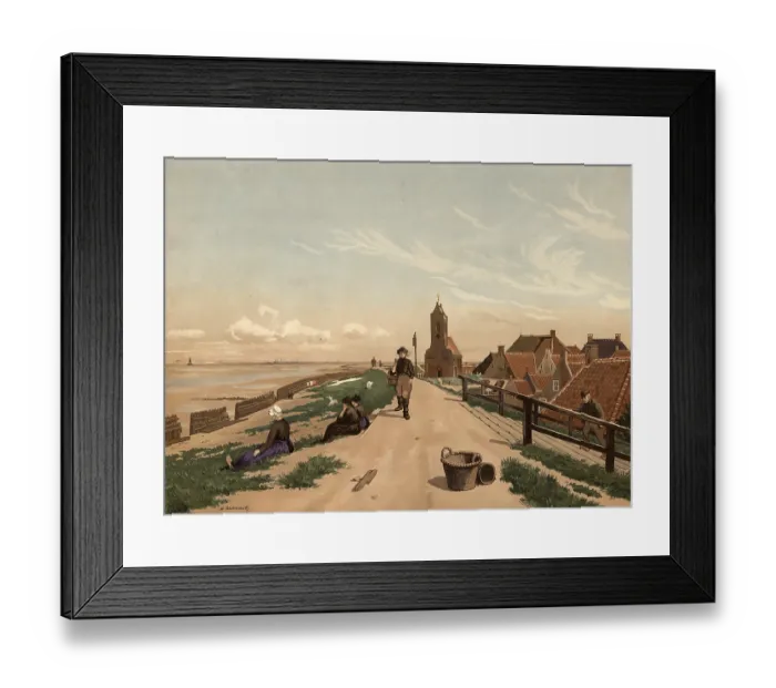 Framed Print : North Sea, beach scene near Wierum