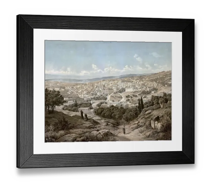 Framed Print : Nazareth, a city in the northern district of Israel in Galilee