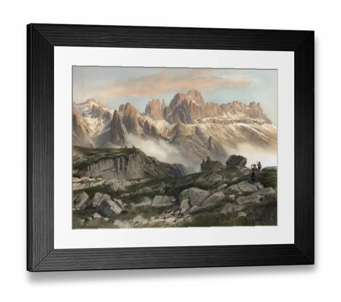 Framed Print : Rosengarten rock group in the Dolomites Framed Print : Rosengarten rock group in the Dolomites