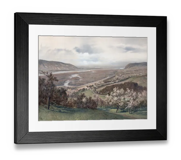 Framed Print : The Danube near Vienna, Austria