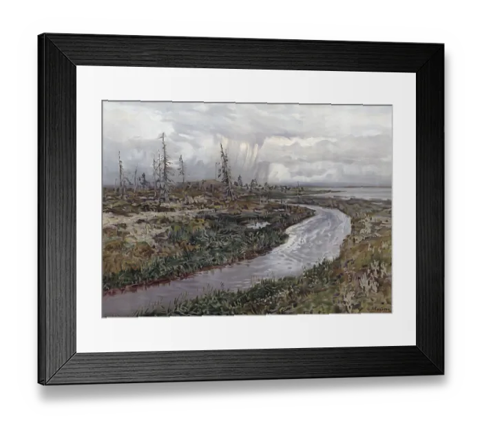 Framed Print : Tundra landscape in Siberia, Russia