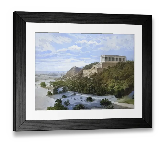 Framed Print : Walhalla is a memorial on the Brauberg in the Bavarian market in Donaustauf