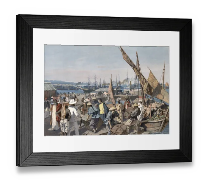 Framed Print : Dealer in the port of Singapore Framed Print : Dealer in the port of Singapore