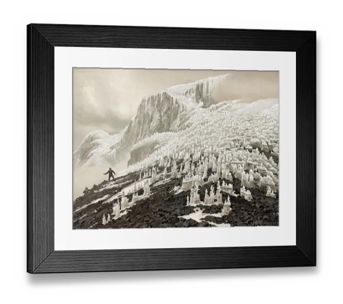 Framed Print : Penitent, penitent snow or zag firn Framed Print : Penitent, penitent snow or zag firn
