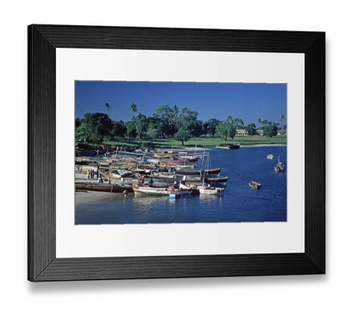 Framed Print : Boat harbor, Kigamboni peninsula Framed Print : Boat harbor, Kigamboni peninsula