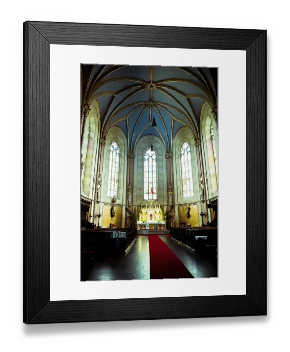 Framed Print : Interior view of a cathedral with an ornate altar Framed Print : Interior view of a cathedral with an ornate altar