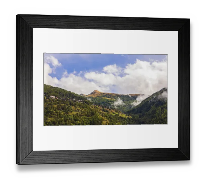Framed Print : Fog rises in Val d'Anniviers Framed Print : Fog rises in Val d'Anniviers