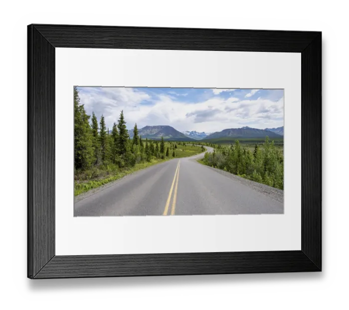 Framed Print : Road through Denali National Park