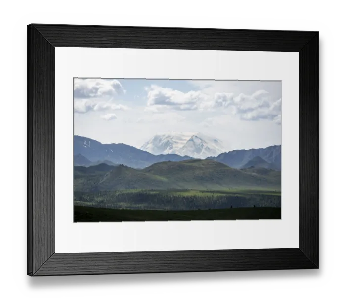 Framed Print : Tundra and glaciated peak of Denali or Mount McKinley Framed Print : Tundra and glaciated peak of Denali or Mount McKinley