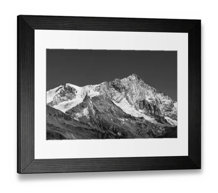 Framed Print : Snowy peak of Weisshorn mountain