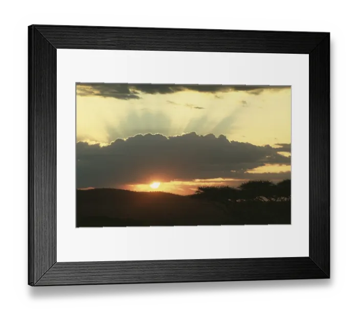 Framed Print : Sunset over Serengeti, Tanzania