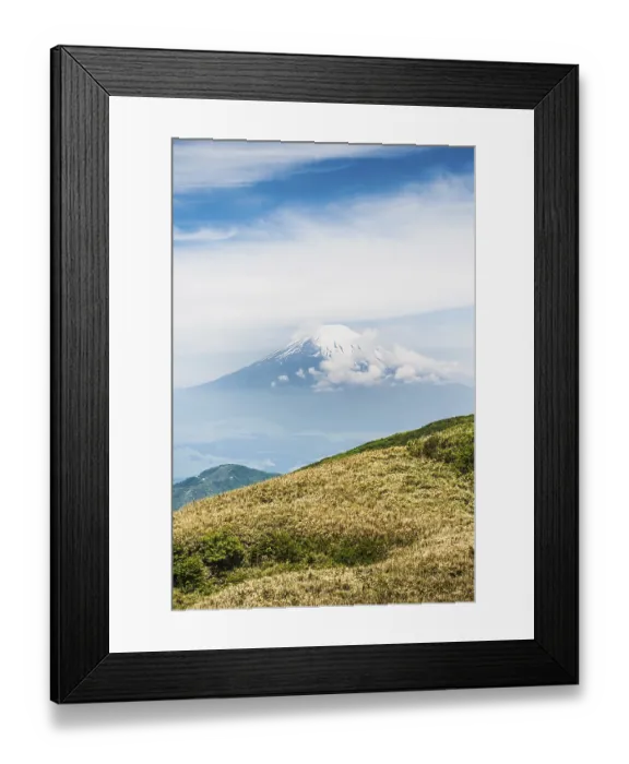 Framed Print : View of Mount Fuji in spring in Japan