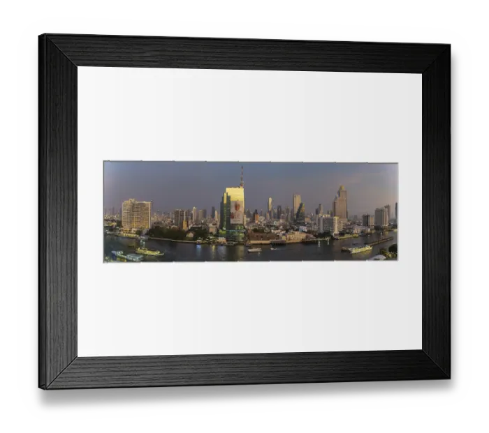 Framed Print : Panorama from IconSiam over Mae Chao Praya