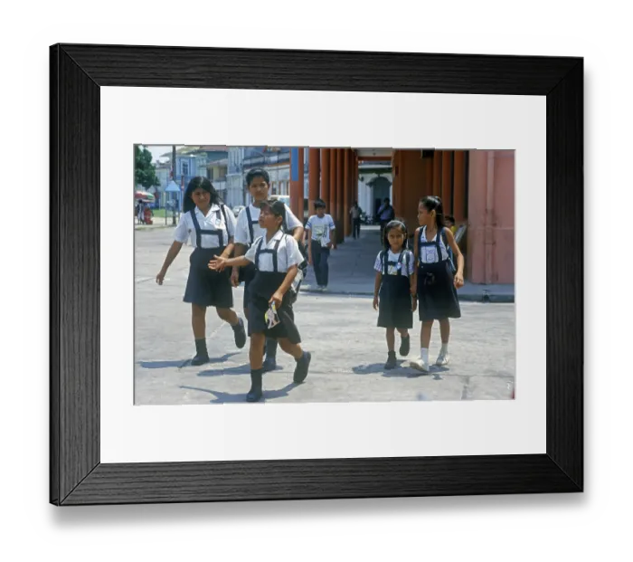 Framed Print : Children in school uniforms, Iquitos