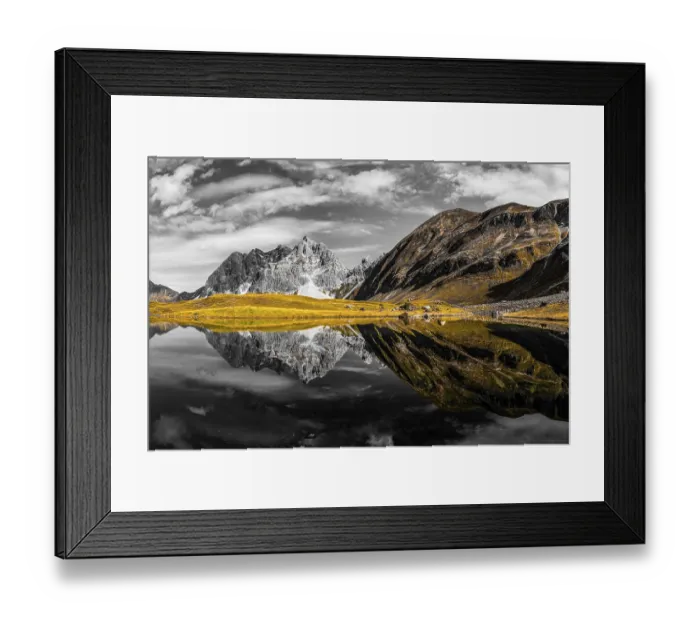 Framed Print : Mountain panorama in autumn, Eissee