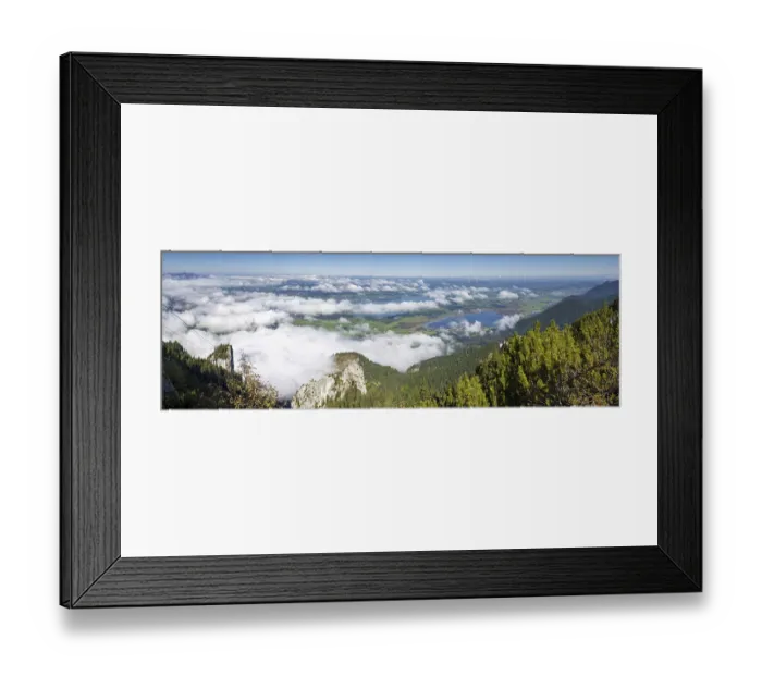 Framed Print : Panorama from Tegelberg, 1881m