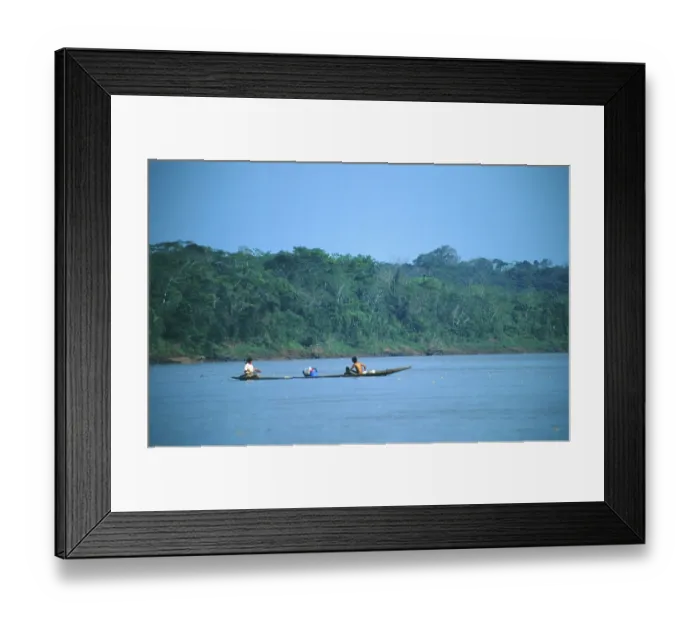 Framed Print : Boat traffic on the Rio Tambopata near Puerto Maldonado in the Amazon Basin Framed Print : Boat traffic on the Rio Tambopata near Puerto Maldonado in the Amazon Basin