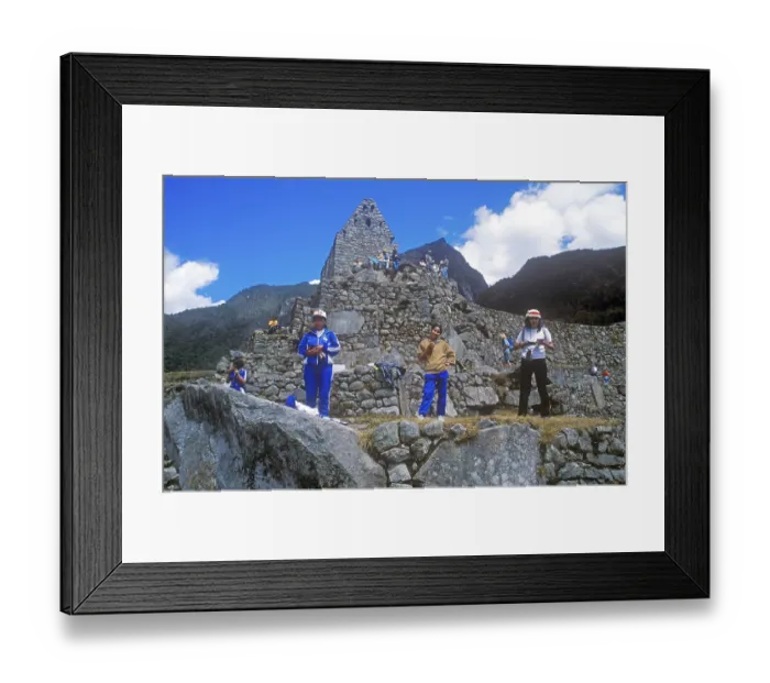 Framed Print : People, Machu Picchu, Andean highlands