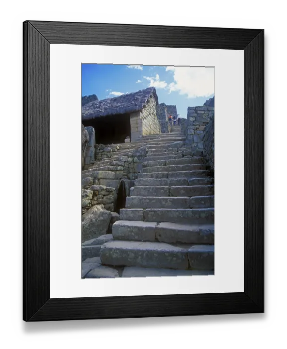 Framed Print : Staircase, Machu Picchu, Andean highlands