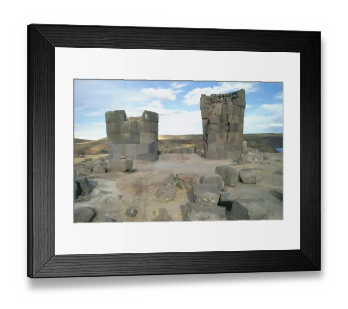 Framed Print : Chullpas of the Sillustani ruins on Lake Umayo near Puno Framed Print : Chullpas of the Sillustani ruins on Lake Umayo near Puno